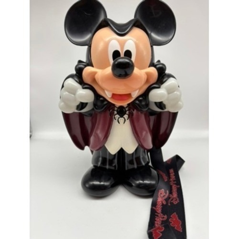 Disney Mickey Mouse Dracula Vampire Popcorn Bucket Halloween Parks Collectible